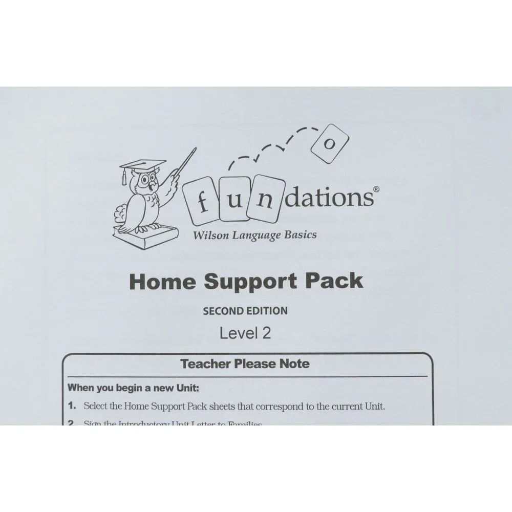 Fundations Home Support Pack 2nd Edition Level 2 F2HMAP2 Loose Leaf
